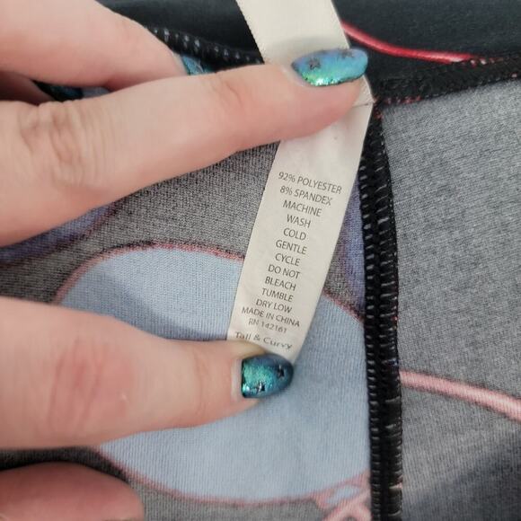 Lularoe Tall & Curvy 4th of July Red White Blue Patriotic Leggings - Picture 4 of 5